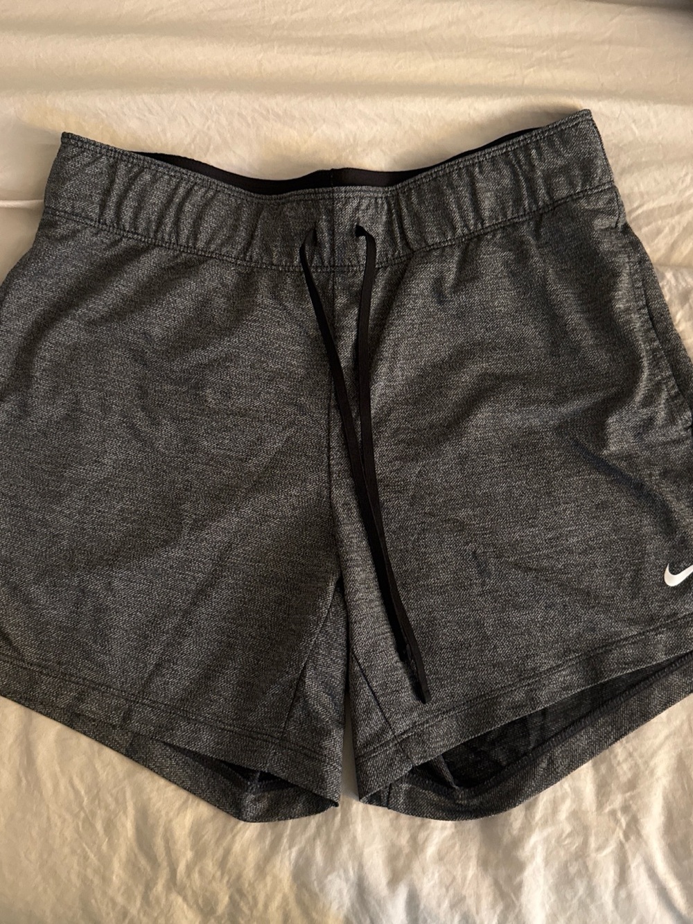 Nike Women's Dark Gray Athletic Running Shorts with Drawstring
